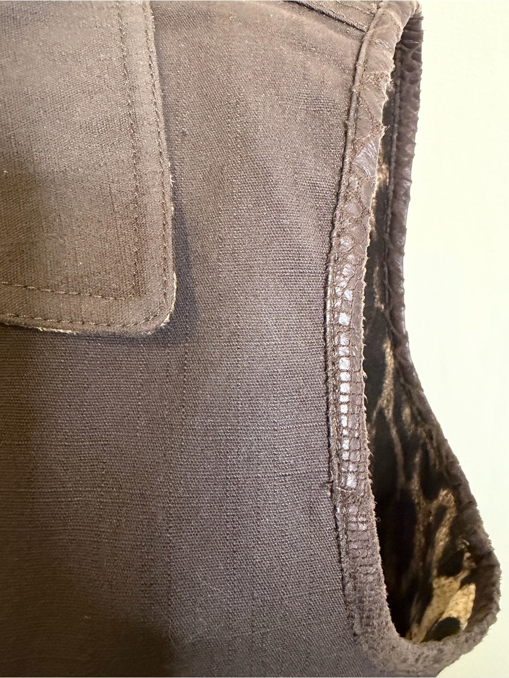 SPANNER Leopard Print & Brown Reversible Utility Vest 100% Cotton SIZE MEDIUM - Picture 11 of 13